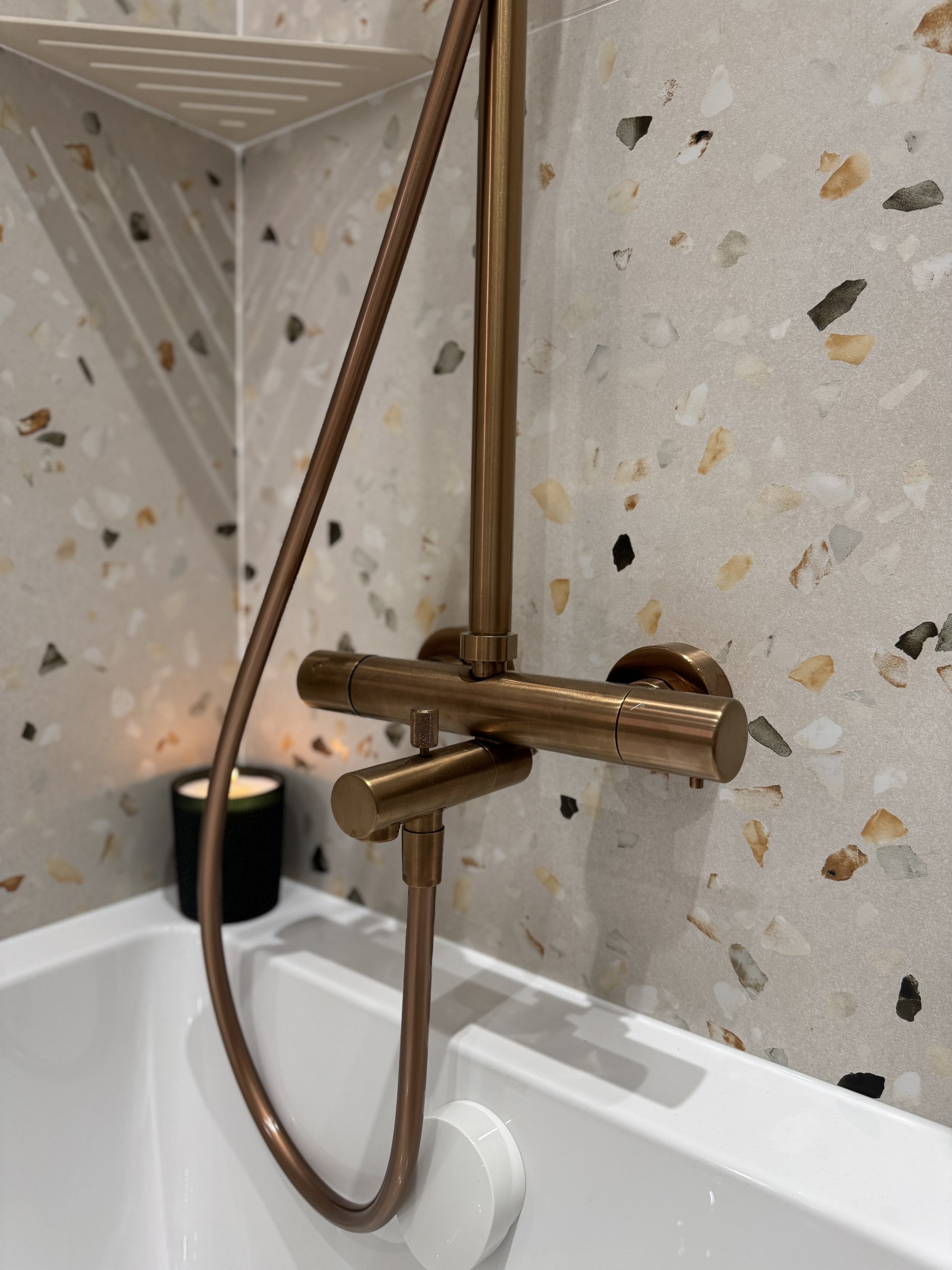 Détail du mitigeur de baignoire